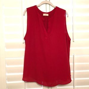 LOFT Outlet flowy red tank top (L)